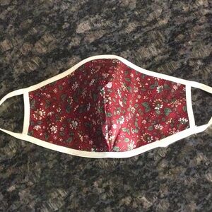 Red Floral Face Mask